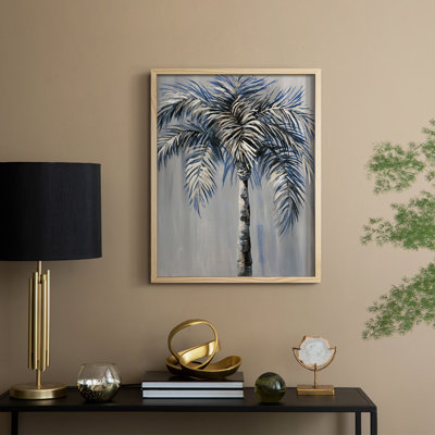 Palm Magic Evening I, reproduction encadrée - bois massif