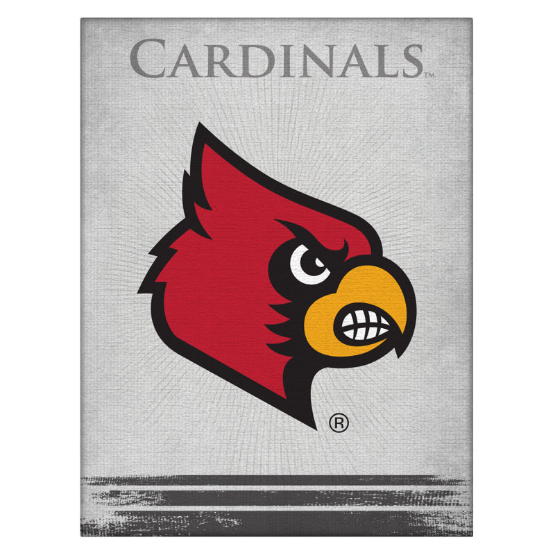 NCAA - Impression sur toile tendue, H 15 po x l 20 po x P 1 po, Cardinals de Louisville