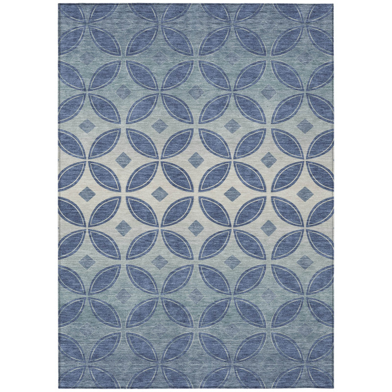 Machine Washable Indoor/Outdoor Lockway ACN2423 Geometric Rug, Rectangle 9' x 12'