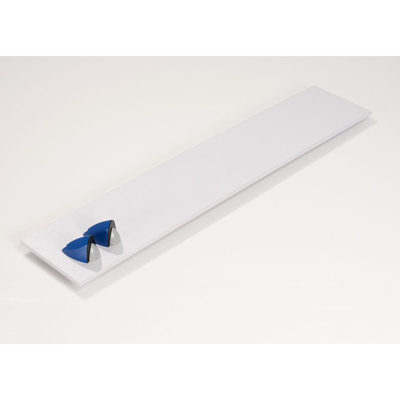 Ensemble de tablettes Jazzy, Bleu / Argent, H 3,38 po x l 36,00 po x P 7,06 po