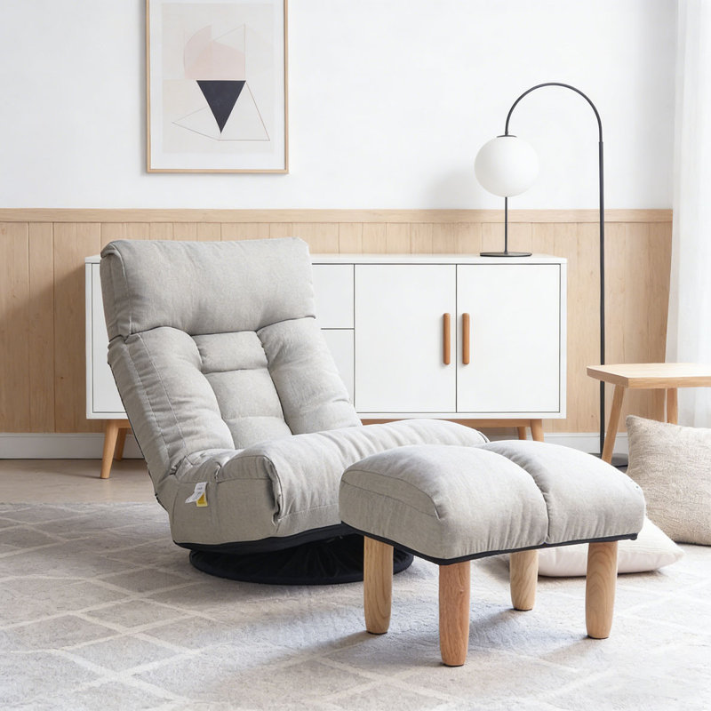 Fauteuil inclinable simple, Gris, Naturel