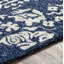 Tapis bleu marine / beige en laine touffeté à la main Bergmann-2005175390