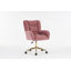 Chaise de bureau avec structure en métal, revêtement en velours, accoudoirs inclus, pivotant, hauteur réglable, roulettes-1833983856