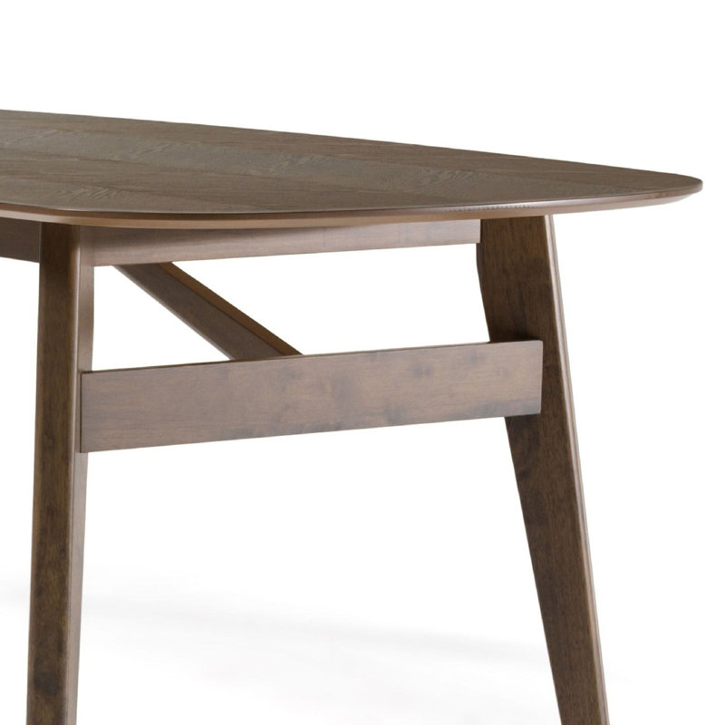 Cid Estele Dining Table, Wenge Brown Solid Wood, Rectangular 95 Inch