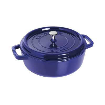 Staub Cast Iron 4 Qt. Shallow Wide  Cast Iron Round Dutch Oven