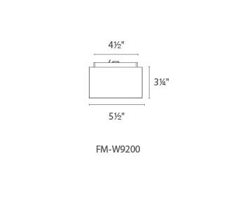 Bloc 1 - Light LED Flush Mount, Bronze