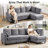 95" Upholstered L Shaped Sofa Modern Sectional-926521334