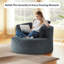 Fauteuil demi-tonneau rembourré en velours côtelé 49 pièces Lozena, surdimensionné, avec chaise longue à compression ronde, aucun assemblage requis, disponible en 7 couleurs-957259621