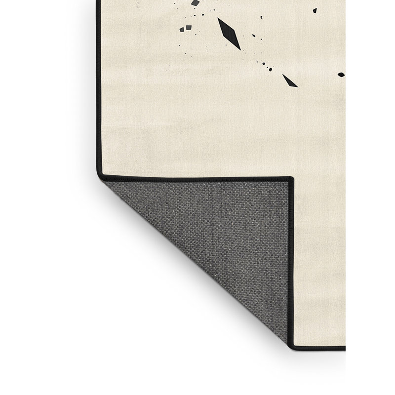 Tapis beige moelleux doux et moelleux de style Backman Ninja Assassin, 8 x 10