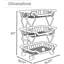 Chariot de cuisine à roulettes, étagère de rangement utilitaire à 3 niveaux pour salle de bain, buanderie, salon, bureau et petits espaces, étagère pliable et multifonctionnelle