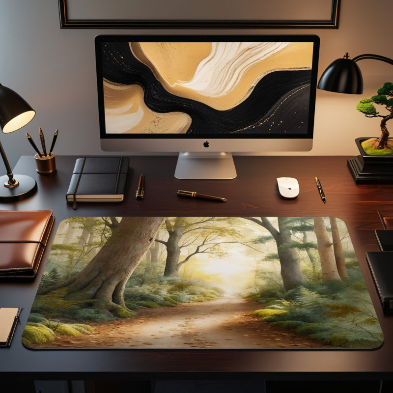 Polyester Desk Pad, 14.4x12.1