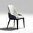 White Solid Back Iron Chair(Set of 2)