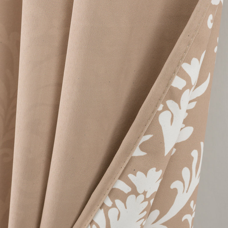 Rideau obscurcissant réversible Cressida, Taupe, L 52 po x L 84 po