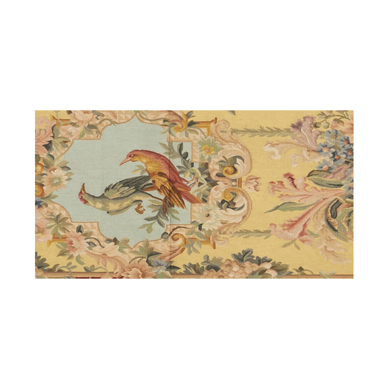Hand-Knotted High-Quality Red and Beige Runner