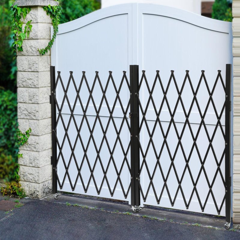 Black Metal Gate, 9.84 ft. W x 5.25 ft. H