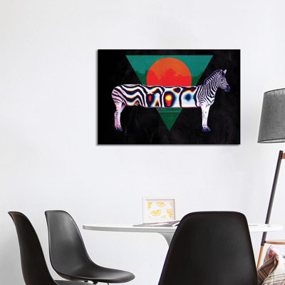 Zebra 1 Piece Wrapped Canvas Wall Art