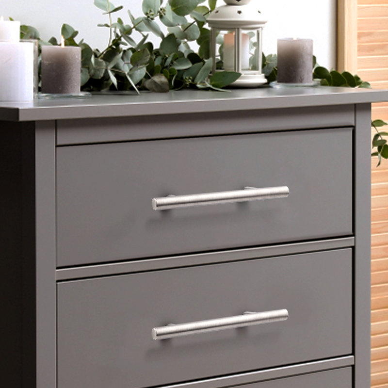 Poignées d'armoire modernes, 2 1/2", Nickel satiné