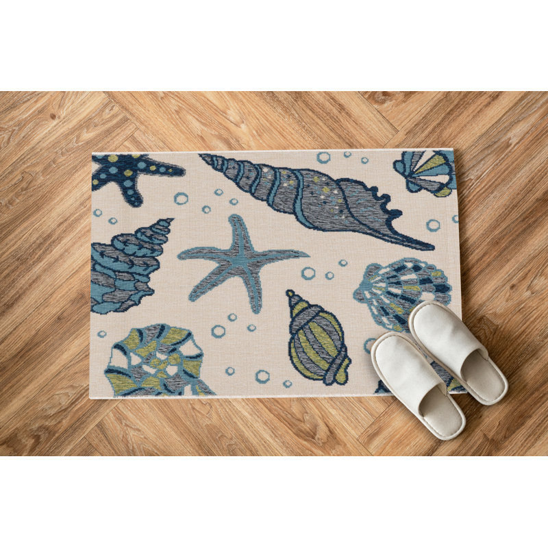 Tapis intérieur / extérieur beige Hofmeister, Rectangle 2 pi 7 po x 3 pi 3 po
