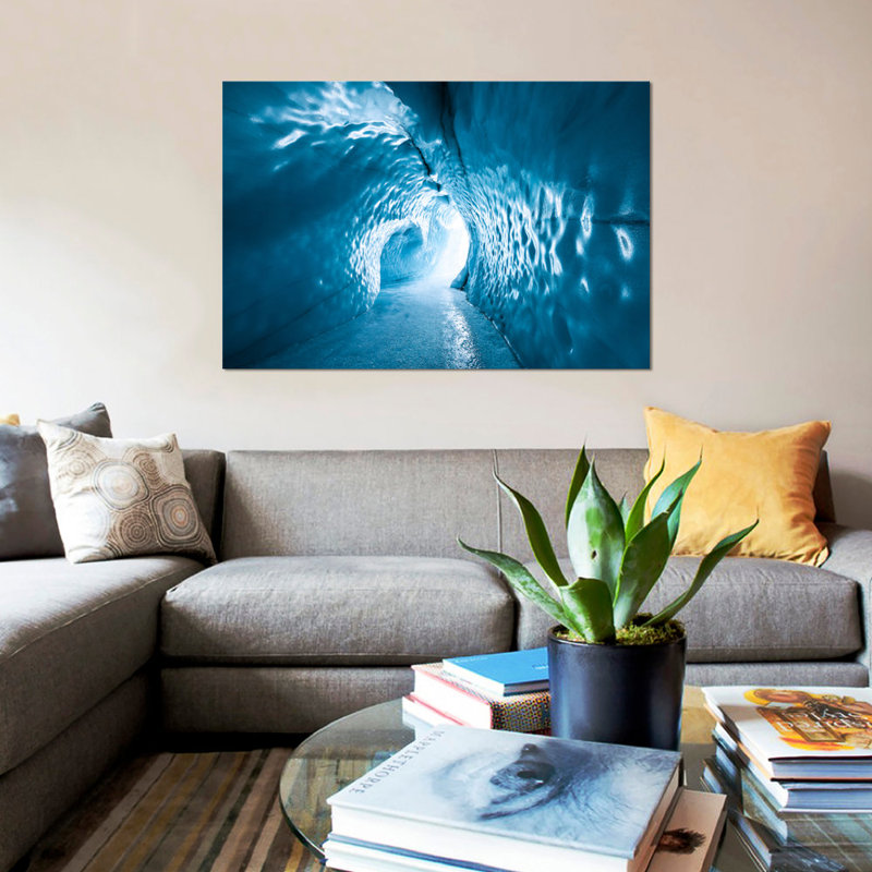 « glacier gorge alaska », reproduction d’impression sur toile, H 26 po x l 40 po x P 1,5 po, Toile tendue, Pas de tapis