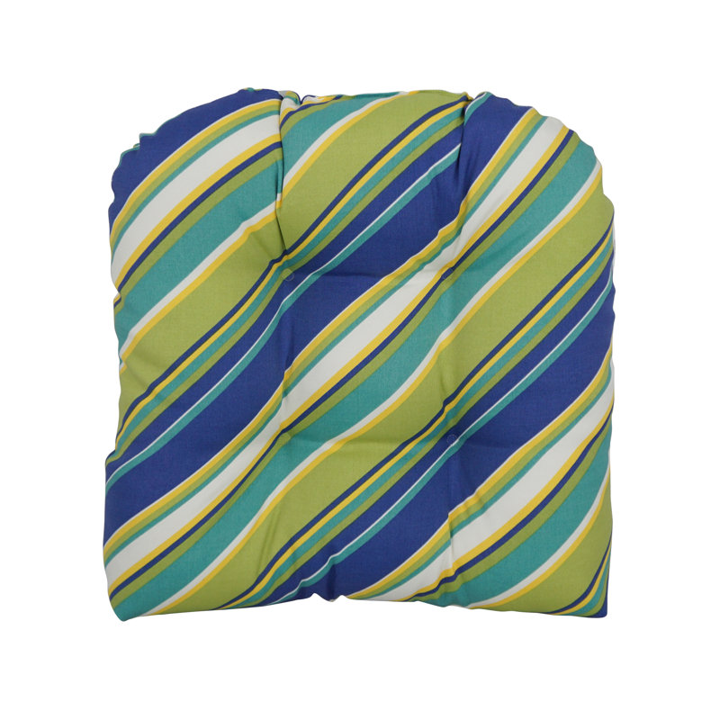 Outdoor 5'' Seat Cushion, Green/Yellow