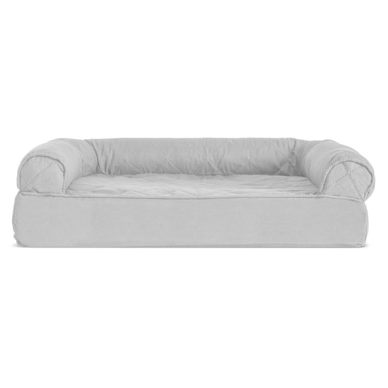 Orthopedic Polyester Pet Bed, Silver Gray, Medium (30" W x 20" D x 6" H)