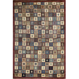 Wool Geometric Area Rug in Brown/Taupe