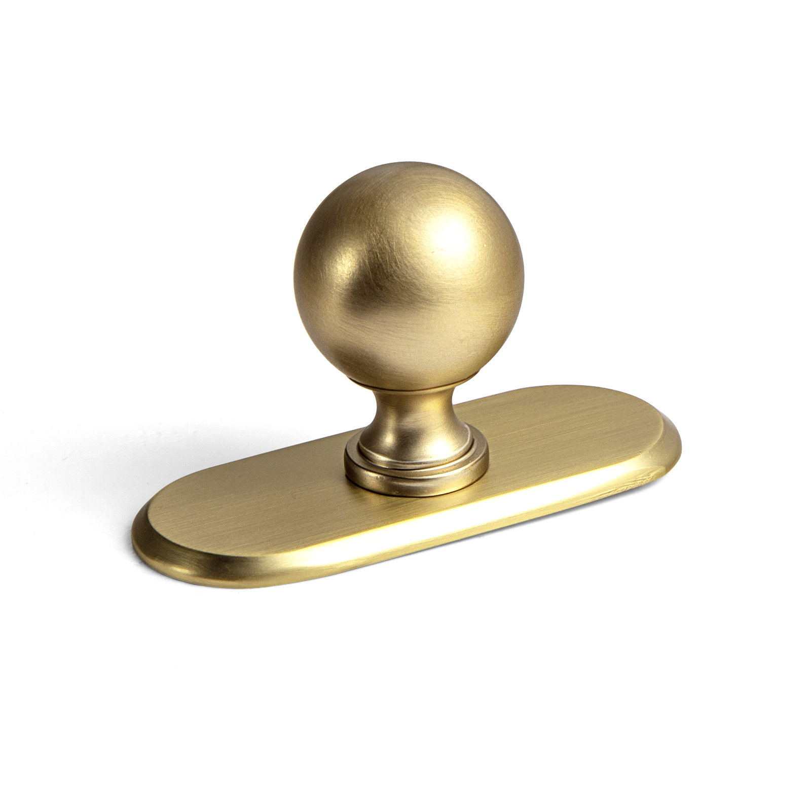 Solid Round Knob With Backplate(G021) Multipack, Brushed Gold