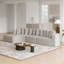 Ensemble de canapé modulaire en chenille de 131,1 pouces, canapé incurvé moderne en forme de nuage, comprenant 10 coussins, canapé d'angle en tissu de salon, canapé modulaire en L (méridienne gauche)-1677744381