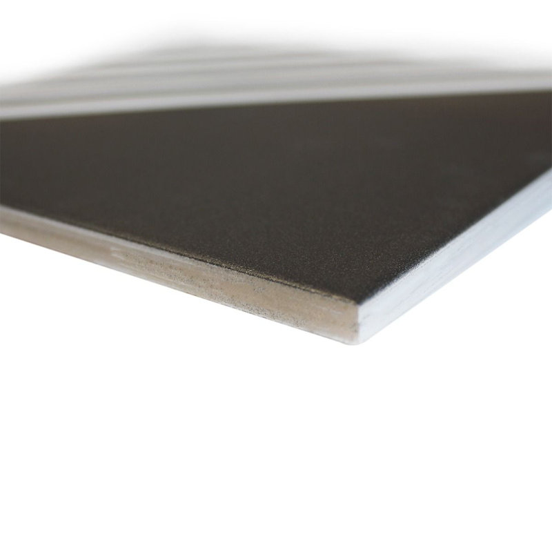 Carreau de porcelaine mate pour plancher et mur 7,87 po x 7,87 po Script Stripe, Noir