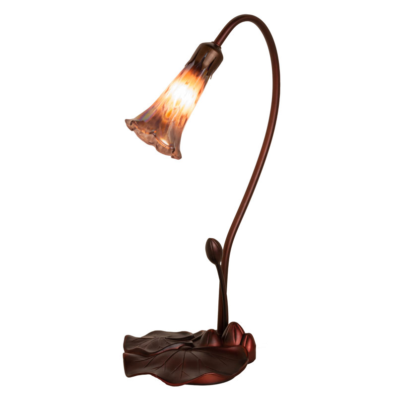 Kelsoe Arched Table Lamp, Mahogany Bronze, Pink