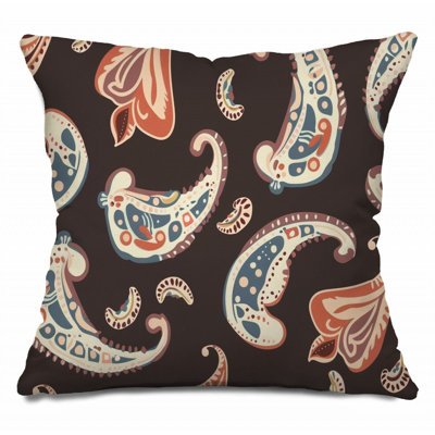 Trendy Floral Plush Cotton Blend Reversible Throw Pillow