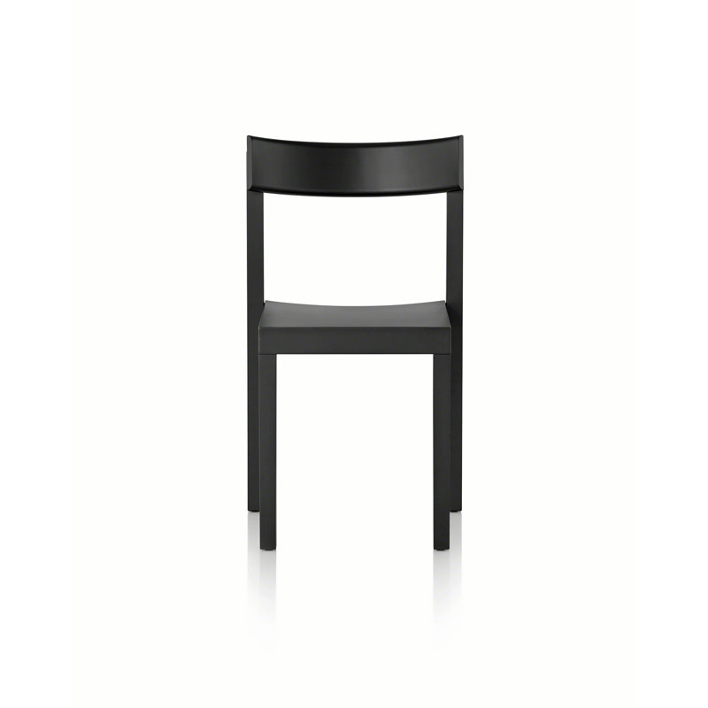 Primo Solid Wood Stacking Side Chair, Black