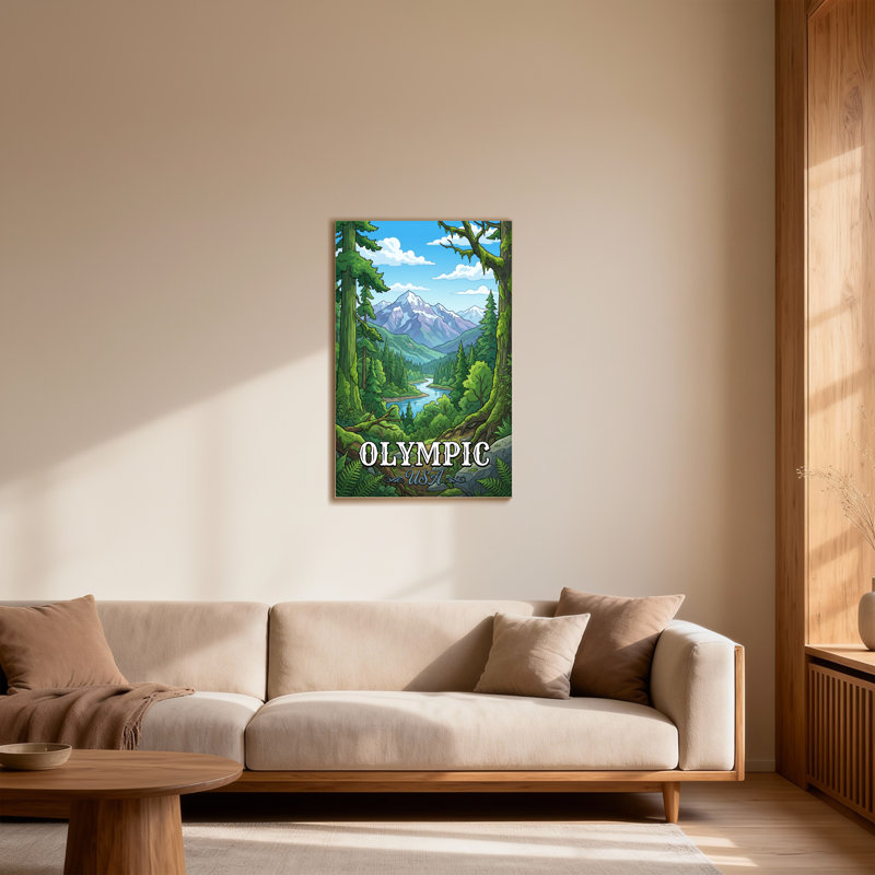 Paysage et paysage urbain olympique, impression de paysage, H 18 po x l 12 po