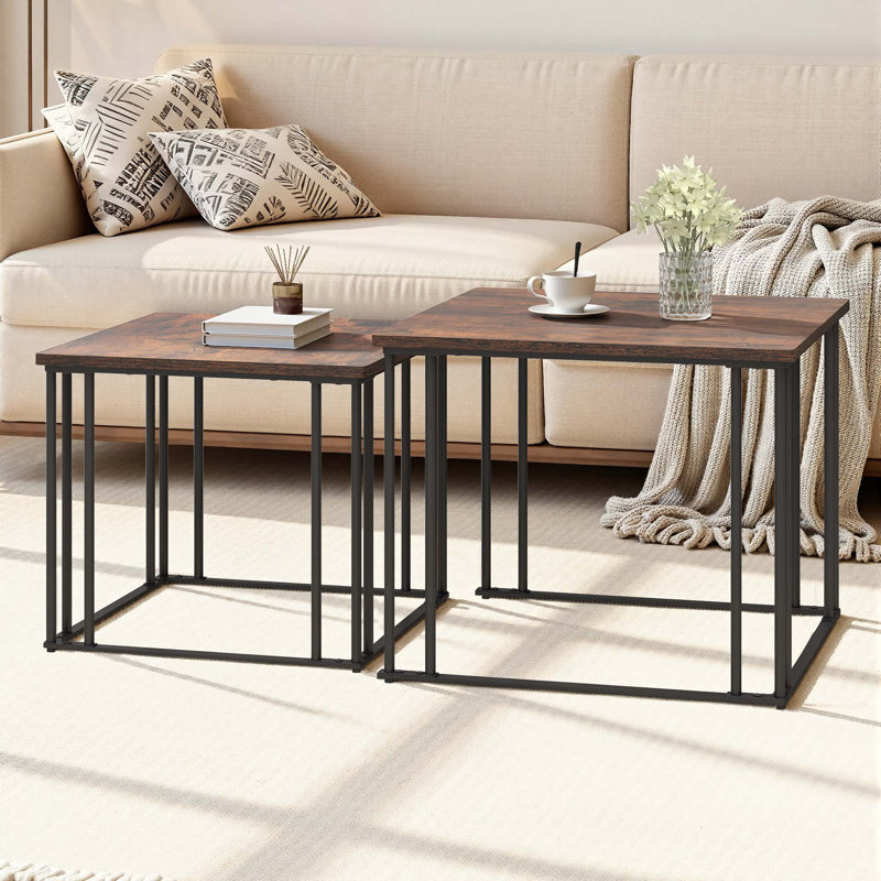 Frame Coffee Table, Brown Wood