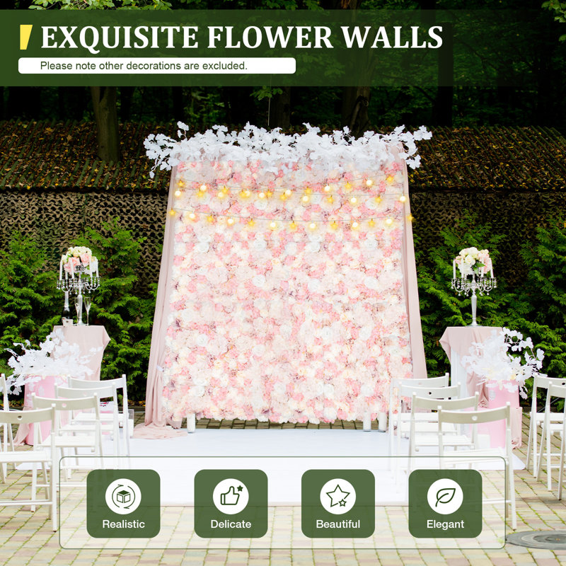 Panneaux muraux à fleurs artificielles
