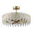 32.3" Glass Caged Ceiling Fan With Dimmable LED Lights And Remote Control