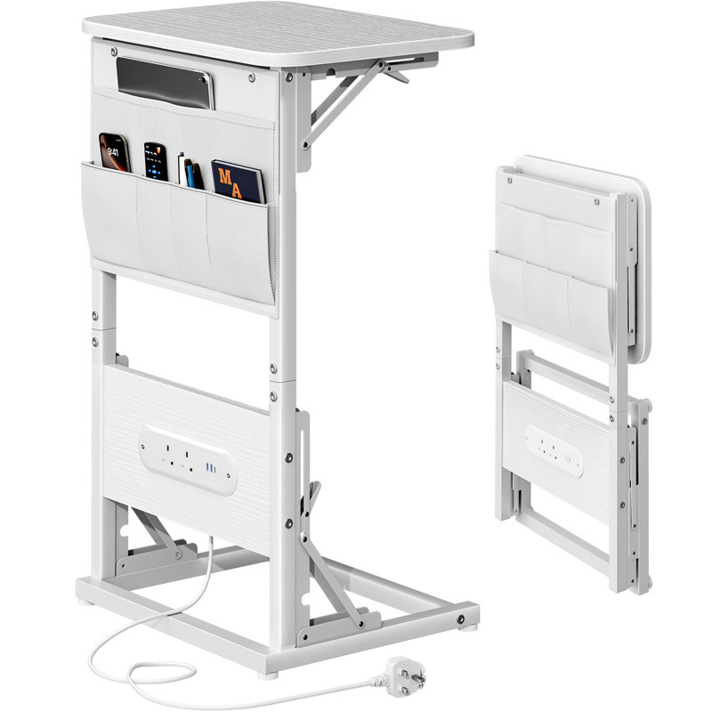 40cm W Bedside Table, White