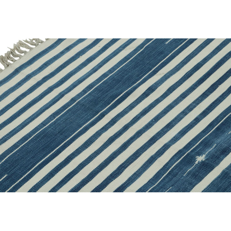 Dhuree Cotton Striped Area Rug, Rectangle 12' x 18'