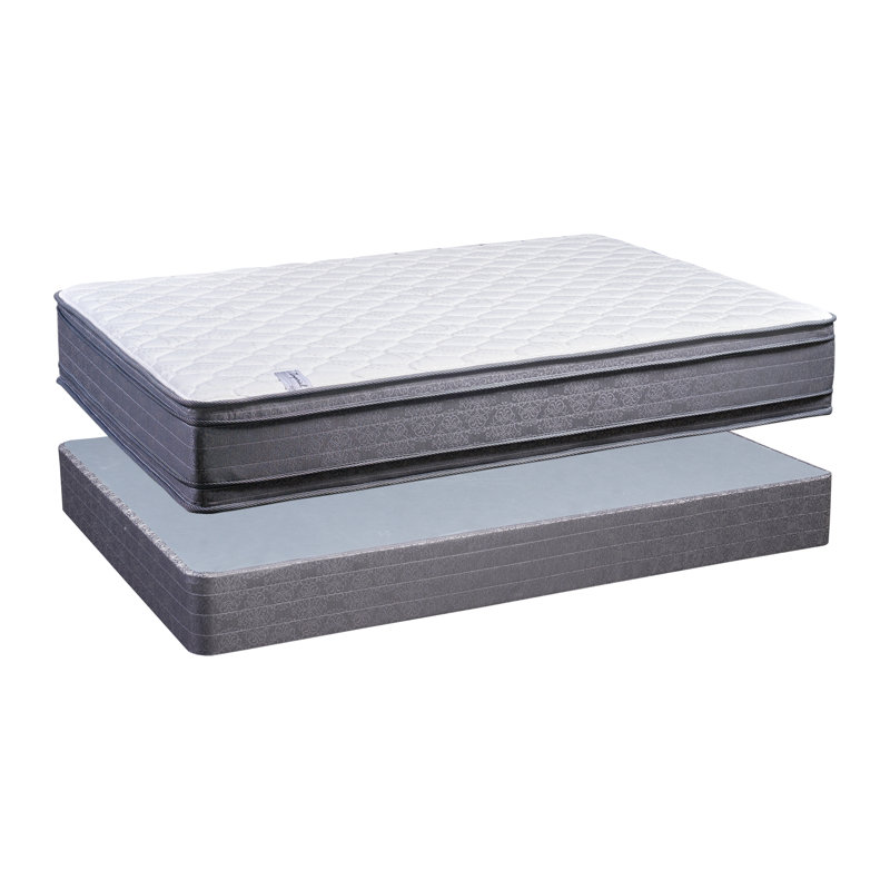 White Noise 20'' Plush Innerspring Mattress and Box Spring, Twin