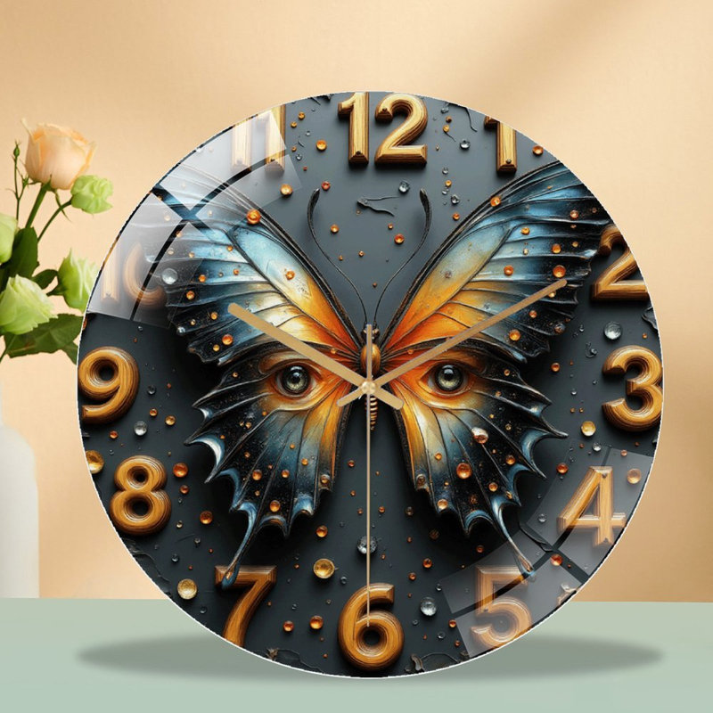 Horloge murale papillon - horloge murale 12 po