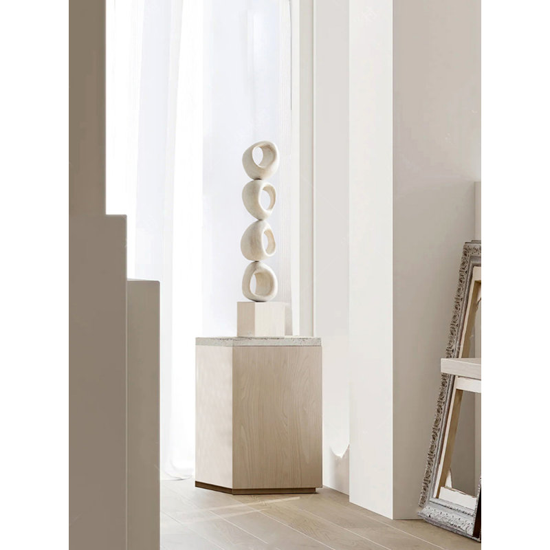 Creative Abstract Birch Wood Sculpture Ornaments