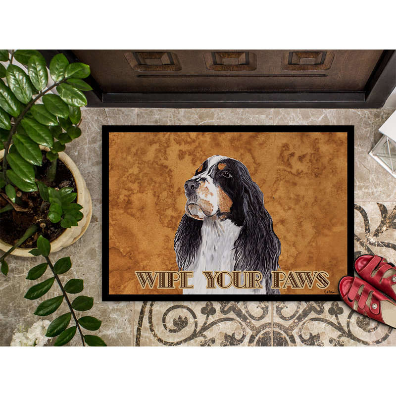 Tapis de porte d’intérieur anti-dérapant springer épagneul, Rectangle 1 pi 6 po x 2 pi 3 po