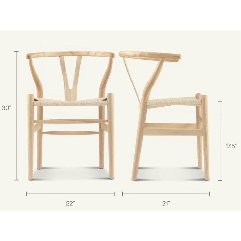 Ensemble de deux chaises triangulaires, Bois de frêne naturel, 2