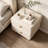 Modern Wooden Nightstand With 2 Sliding Drawers, Minimalist Design With Microfiber Leather Accents, Small Bedside Table For Bedroom Use