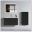 Armoire de salle de bain flottante rayée en chêne noir brossé, murale pour petits espaces, pré-assemblée et élégante-1360852614
