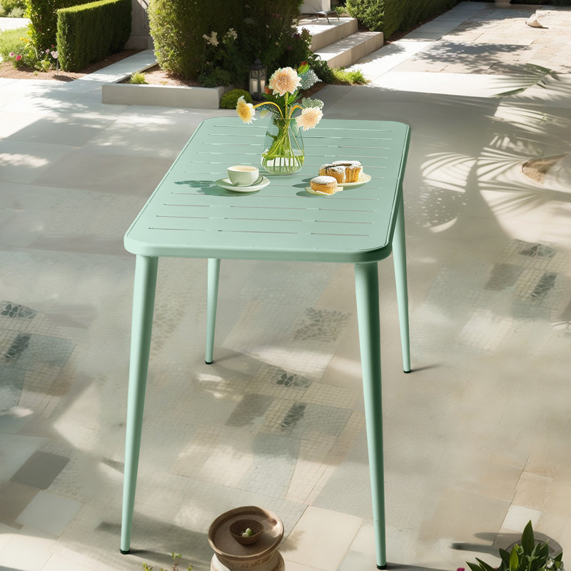 Medzarents Rectangular Steel Outdoor Table