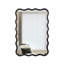 Miroir rectangulaire en bois massif rectangulaire noir ondulé de 40 po x 28 po pour la salle de bain, la chambre à coucher, le salon, la salle à manger, le vestiaire et le vestibule-1029297882