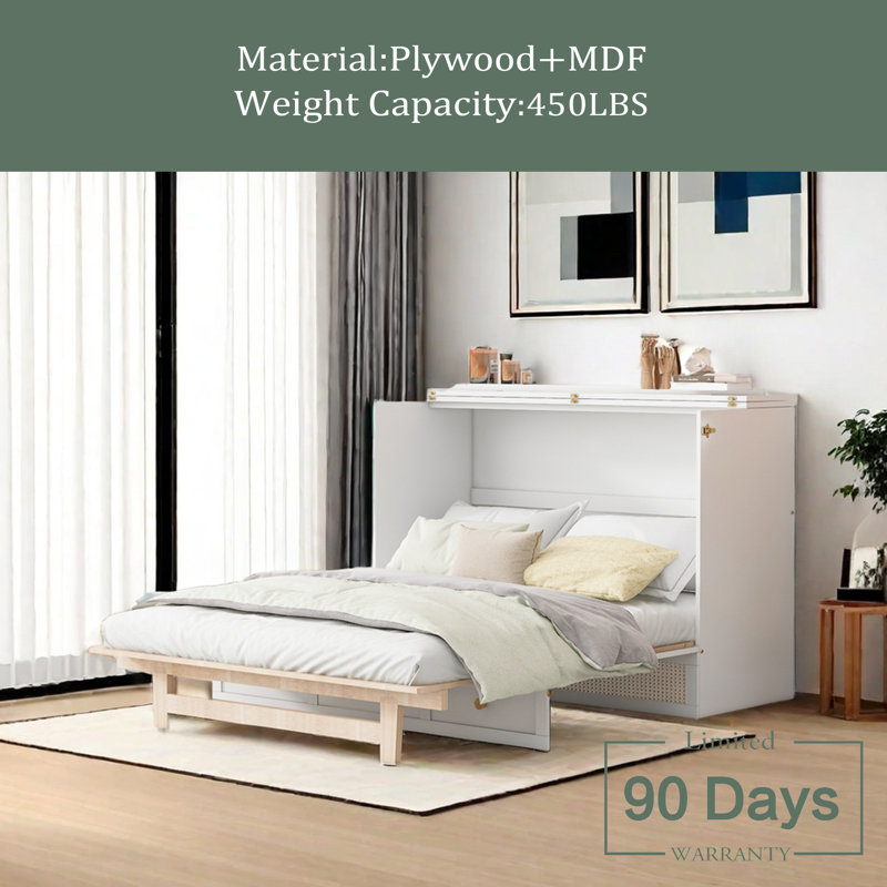 Caelyn Murphy Storage Bed, Full, White