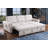 Hugo 97"W Beige Chenille Reversible Sleeper Sectional Sofa Chaise With USB Charger, Phone/Magazine Pockets-1995106435