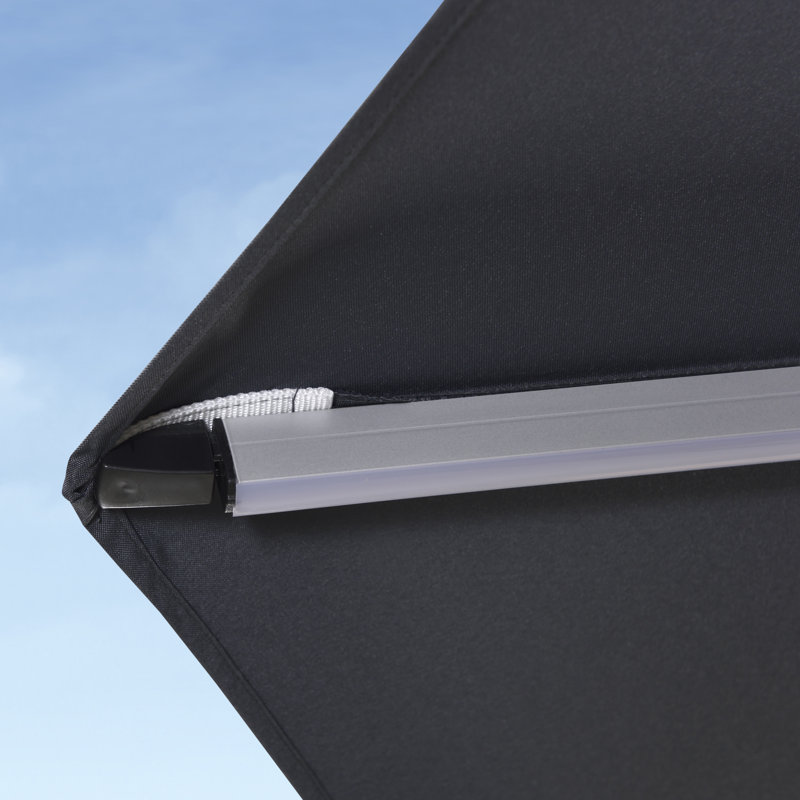 335cm Lighted Cantilever Parasol, Grey